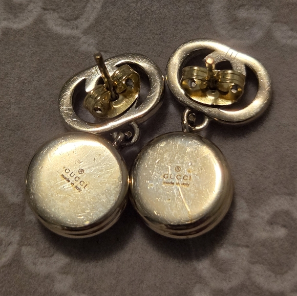 Authentic Gucci GG Interlocking Rhinestone Earrings - Picture 7 of 11